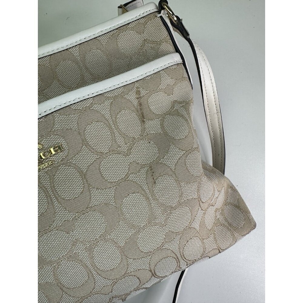 MODIFIED - COACH Signature File Bag Tan/Ivory  F29960 - Picture 5 of 9